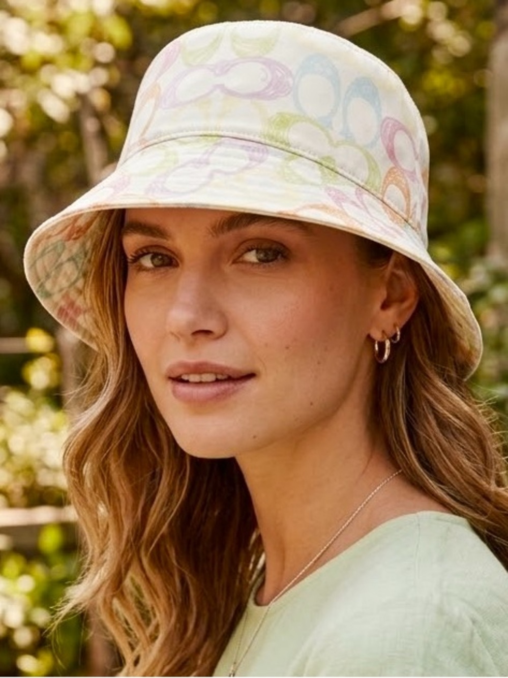 Coach Vintage Scribble Bucket Hat EUC